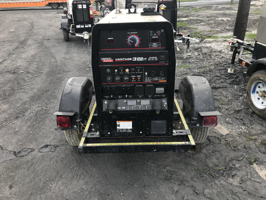 2019 Lincoln Electric Vantage 322 Lincoln Vantage 322 Welder w/Trailer, Light Kit, Cable Rack