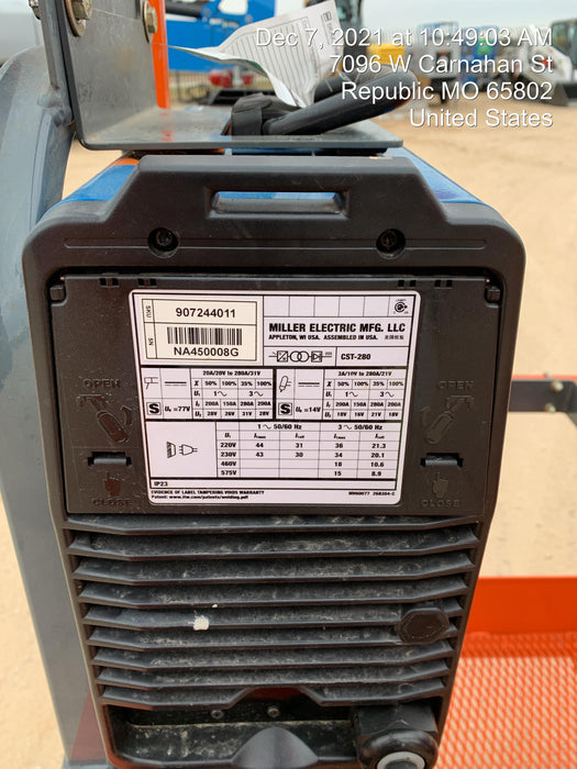 2020 MILLER ELECTRIC CST-280