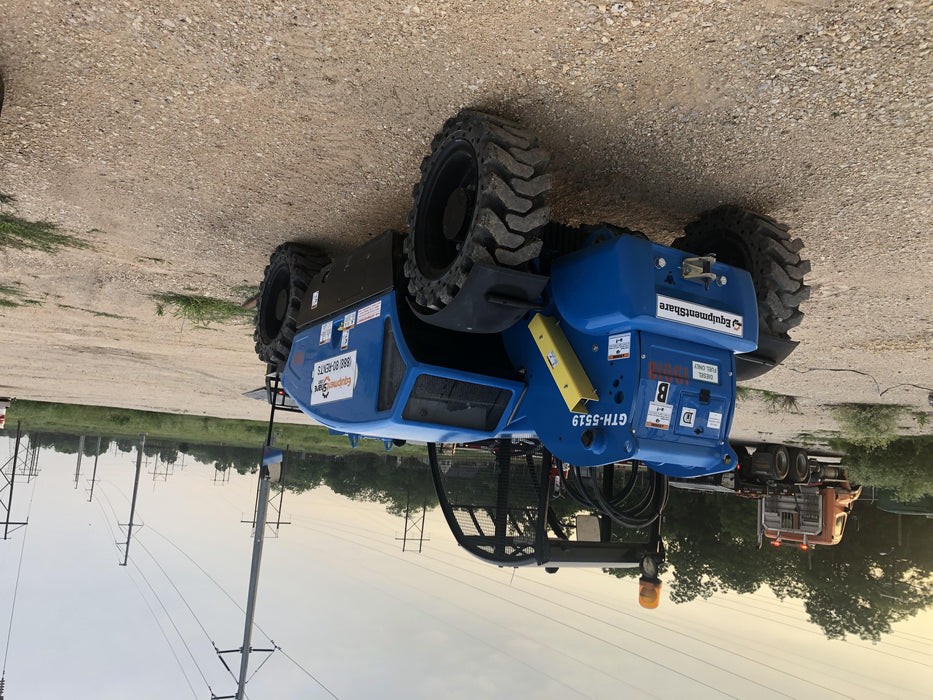 2018 Genie GTH-5519 Genie GTH-5519 Telehandler w/Open ROPS, 48" Carriage/Forks, Solid RT Tires, Work Light Package