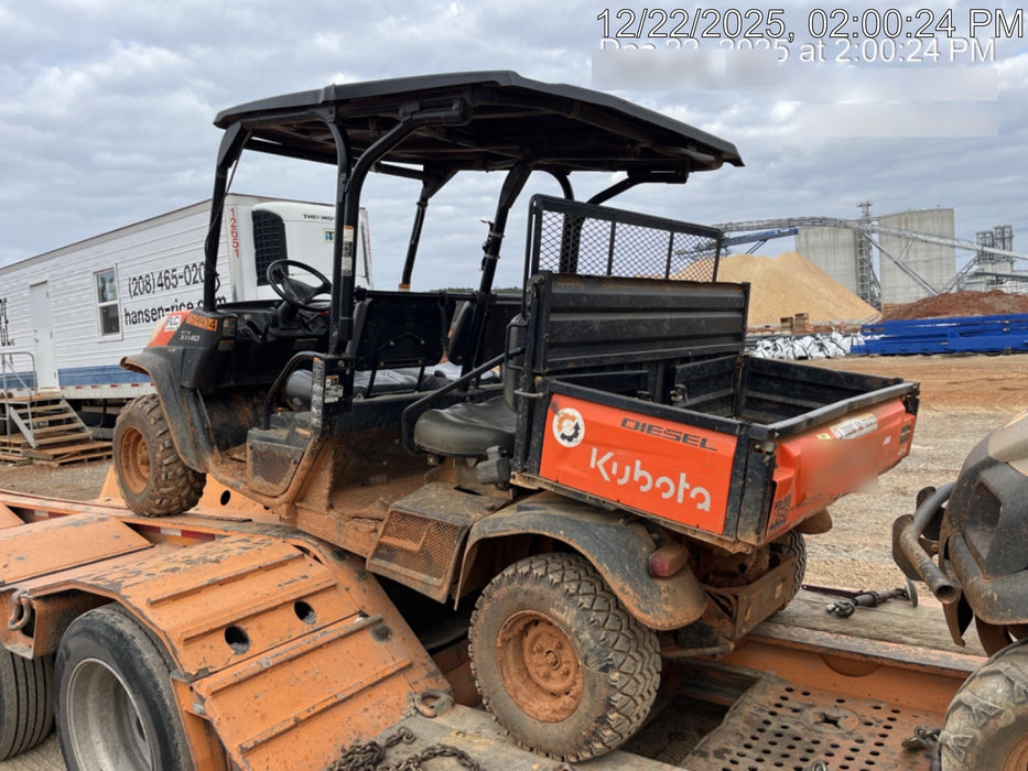 2021 Kubota RTV-X1140W-H Plastic Canopy, Windshield Acrylic Clear, LED Strobe Light, Wire Harness Kit, Back up Alarm