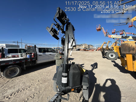 2021 Allmand NLV3GR (4) LED Light Fixture 350W, 23' Vertical Mast, 3kW Prime, Towable, Deep Sea L401, Leveling Jacks, Yanmar T4F 5.8hp