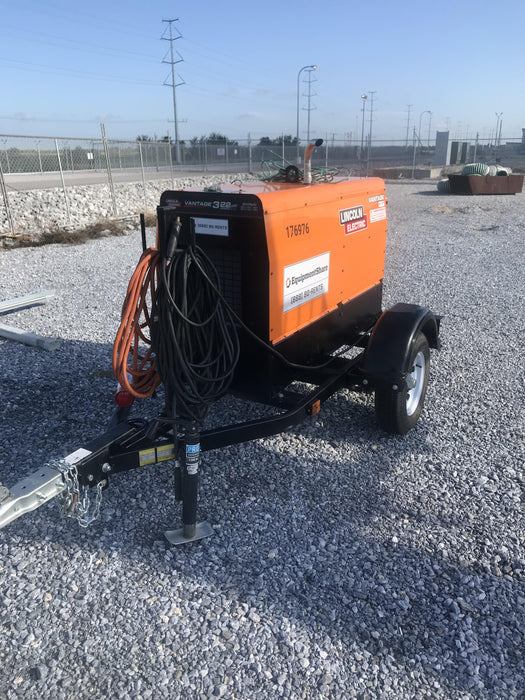 2021 Lincoln Electric Vantage 322 Vantage 322 Ready Pak 3 w/ Decals, ORANGE (includes trailer, cable rack, fender light kit) NO Telematics