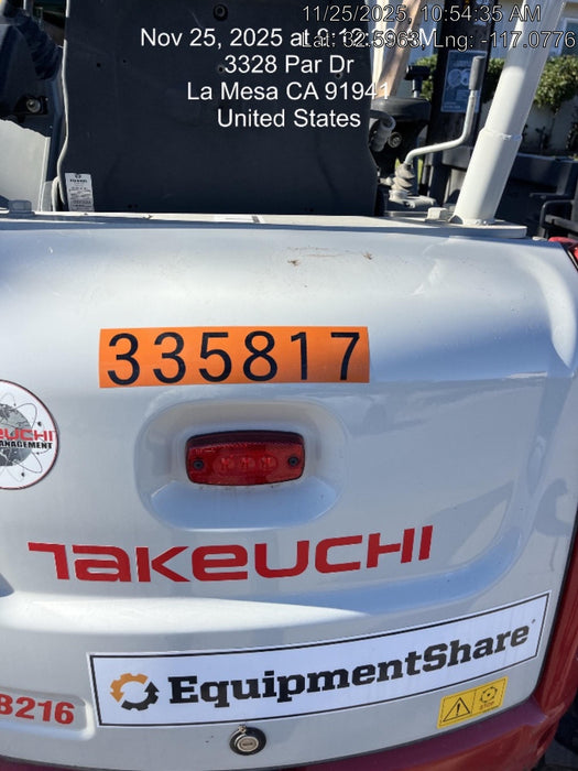 2023 TAKEUCHI TB216R