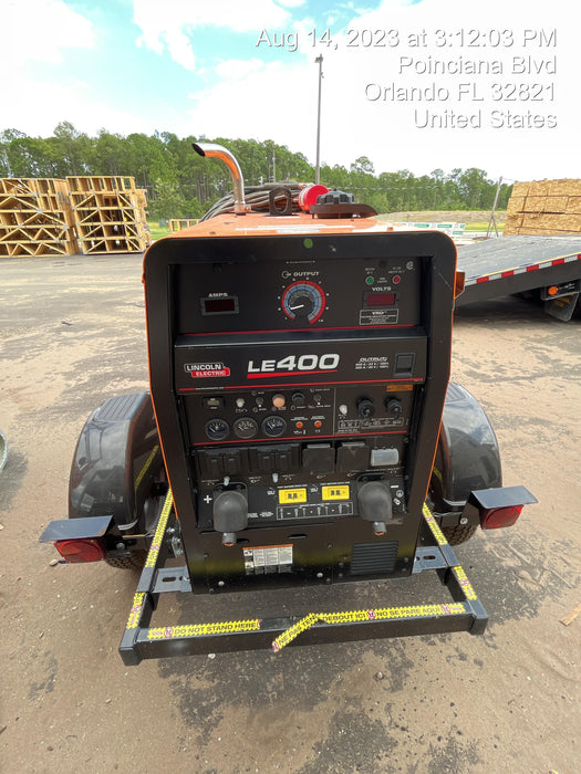 2022 Lincoln Electric LE400 Kubota V1505, Trlr, Cable Rack, Light Kit, ES Decals, T3