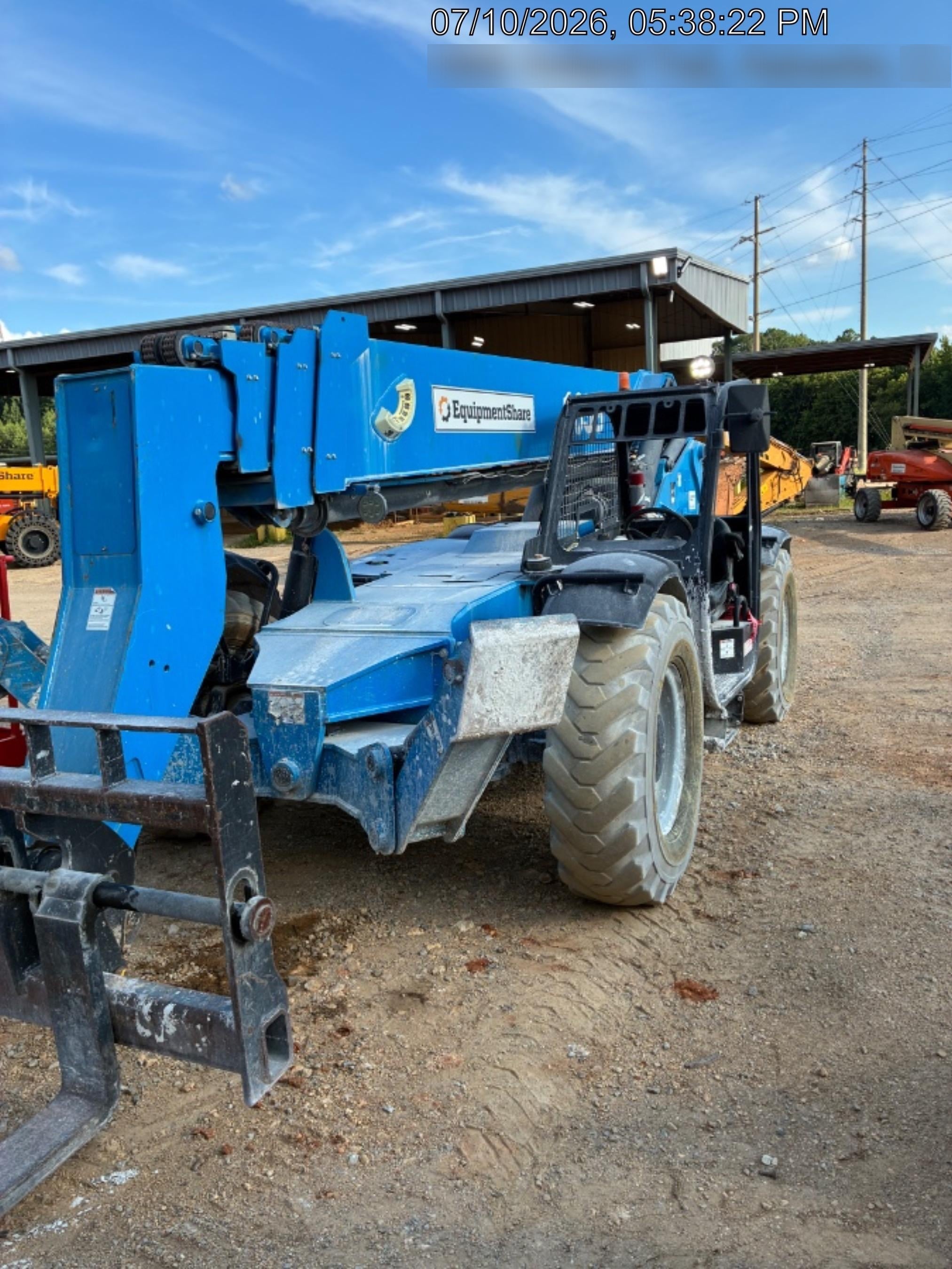 2018 Genie GTH-1056 Genie GTH-1056 w/ROPS, Work Lights, Solid Tires, RH Cab Mesh, Beacon, 60" Carriage and Forks