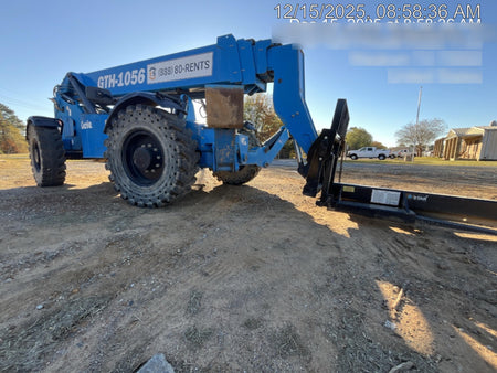 2019 Genie GTH-1056 Canopy, Solid RT Tires, LED Work Lights, Beacon 60" QA Carriage, 60" Forks