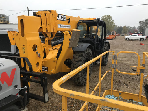 2019 JCB 510-56 Open ROPS, 74 HP, Solid Tires, Worklights, Beacon, Aux Hydraulics, Lifting Eye 66" Carriage/60" Forks