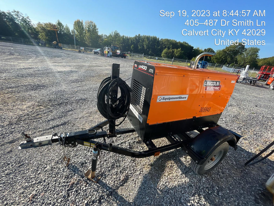 2023 Lincoln Electric LE400 Kubota V1505, Trlr, Cable Rack, Light Kit, ES Decals, T3