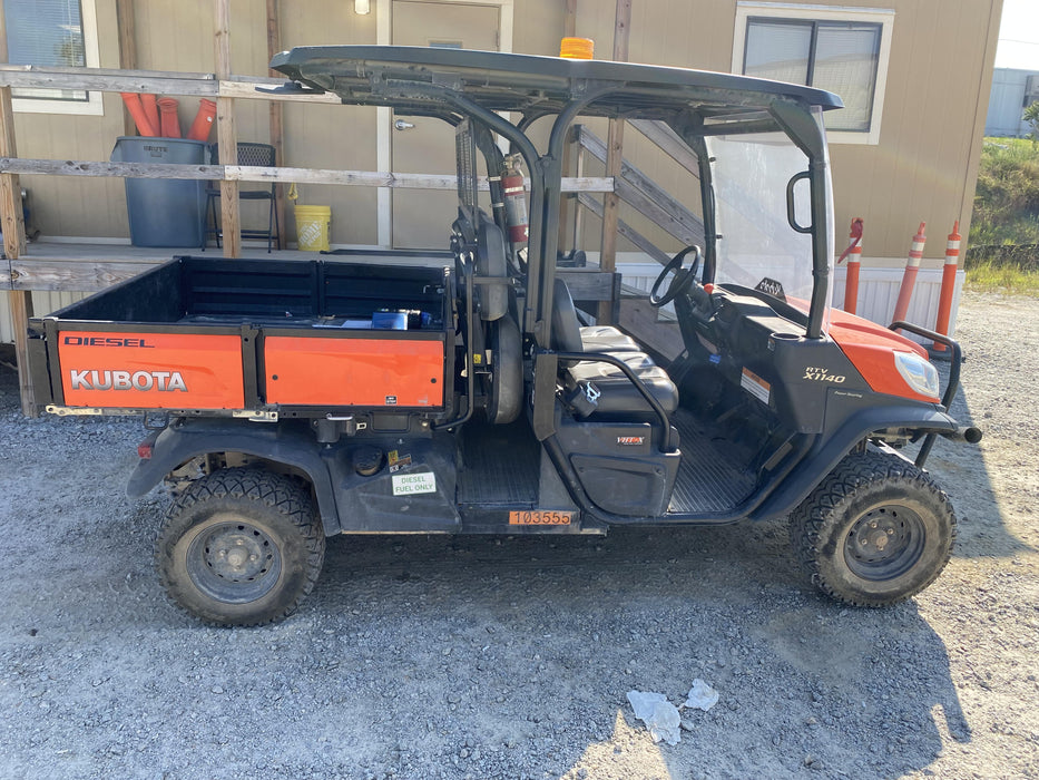 2020 Kubota RTV-X1140W-H 4WD utility cart -LED strobe -Windshield tempered glass -Plastic canopy -Wire harness kit -Backup alarm