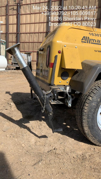 2021 Allmand NLV3GR (4) LED Light Fixture 350W, 23' Vertical Mast, 3kW Prime, Towable, Deep Sea L401, Leveling Jacks, Yanmar T4F 5.8hp