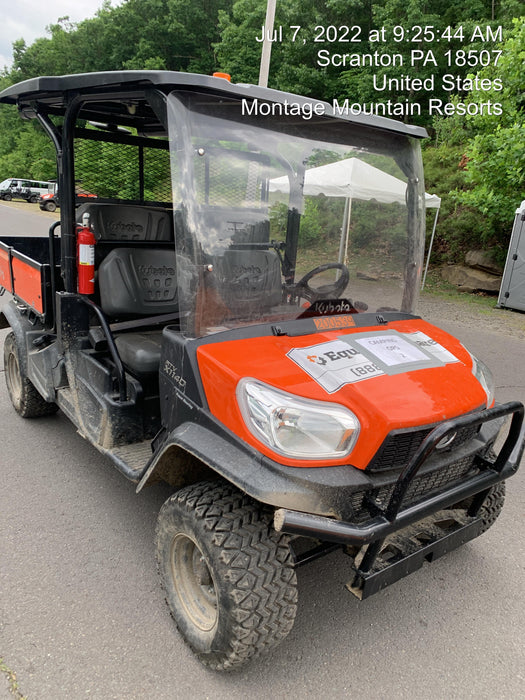 2022 Kubota RTV-X1140W-H Plastic Canopy, Windshield Acrylic Clear, LED Strobe Light, Wire Harness Kit, Back up Alarm