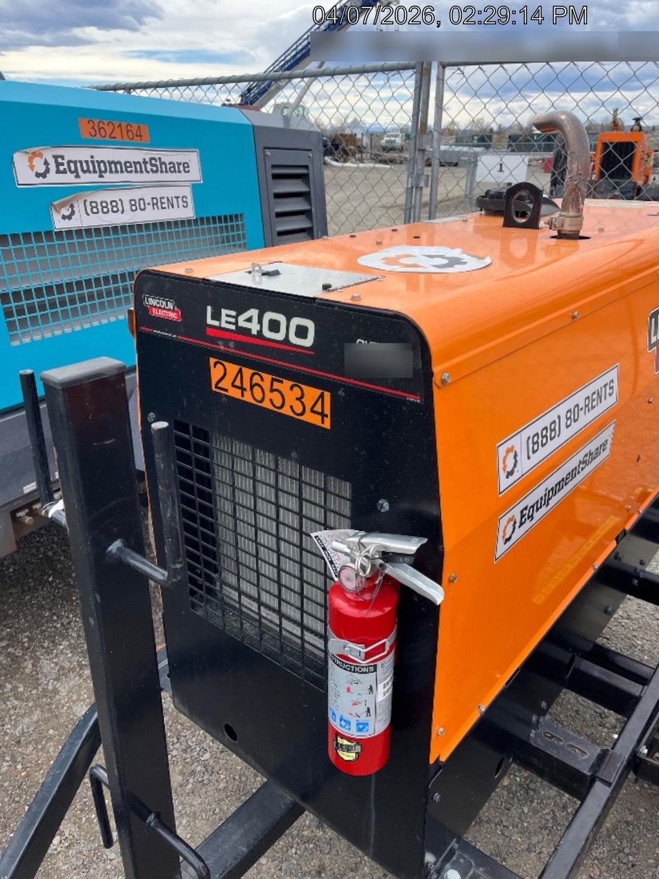 2022 Lincoln Electric LE400 Kubota V1505, Trlr, Cable Rack, Light Kit, ES Decals, T3
