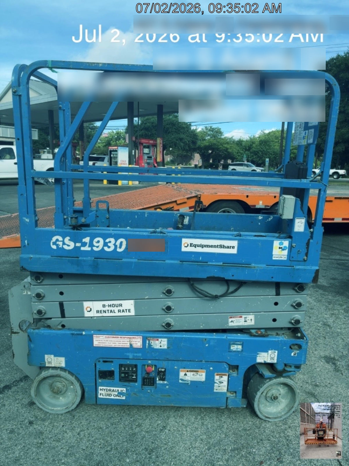 2019 Genie GS-1930 Fixed rails with chain Entry