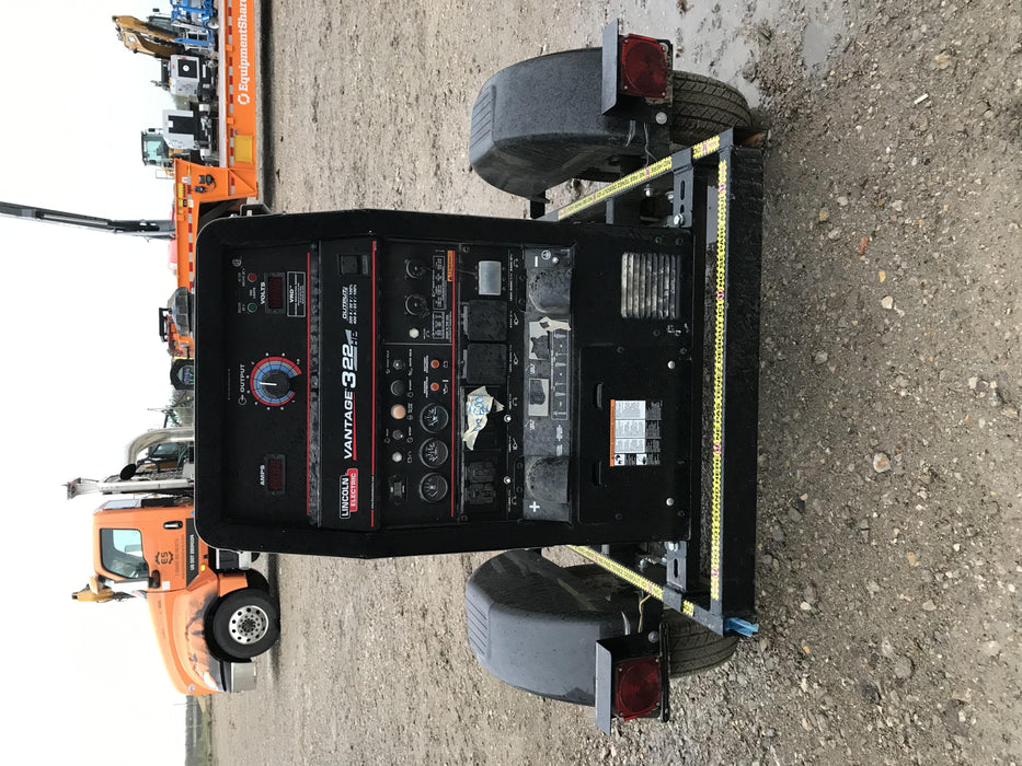 2019 Lincoln Electric Vantage 322 Welder Ready-Pak 3, Two wheel trailer, Fender and Light kit, Cable Rack