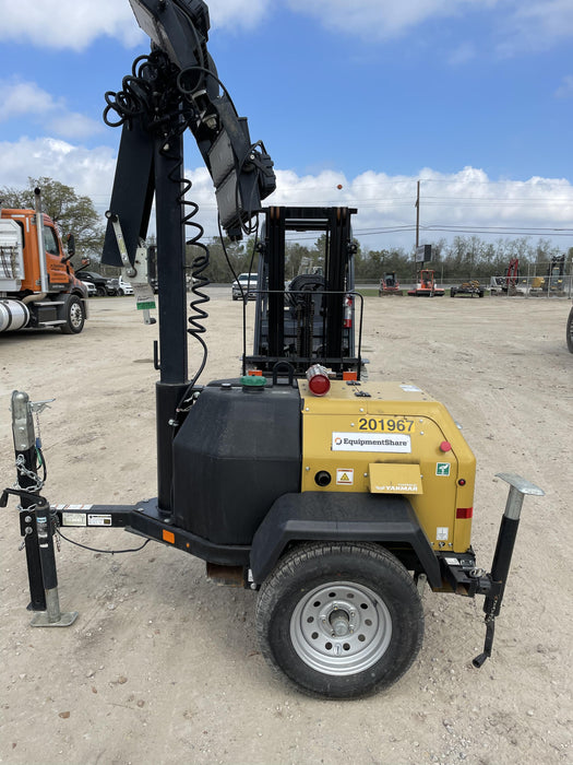 2022 Allmand NLV3GR (4) LED Light Fixture 350W, 23' Vertical Mast, 3kW Prime, Towable, Deep Sea L401, Leveling Jacks, Yanmar T4F 5.8hp