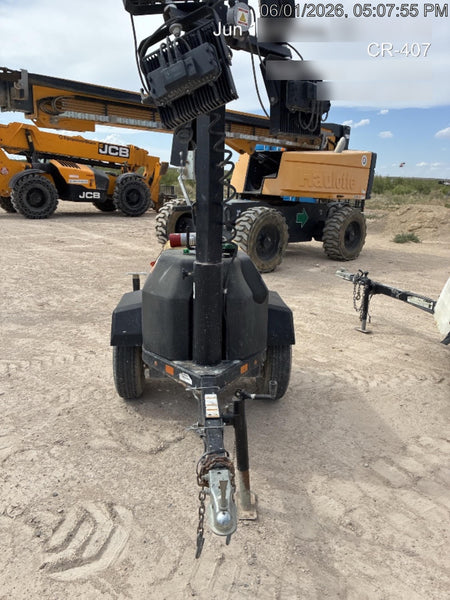 2022 Allmand NLV3GR (4) LED Light Fixture 350W, 23' Vertical Mast, 3kW Prime, Towable, Deep Sea L401, Leveling Jacks, Yanmar T4F 5.8hp