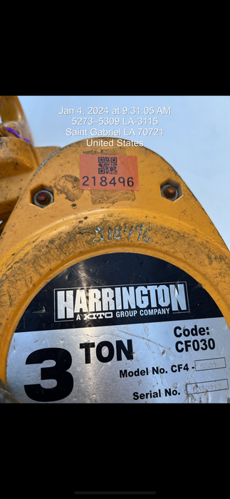 2022 HARRINGTON CF030-20