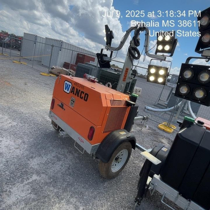 2025 Wanco WLTT-4MM4K Diesel, Mitsubishi L2E, 9.0HP @1800 rpm, Deep Sea Controller, Shore Power Plug, Auto Start, (4) 350W LED Floodlights, 4kW Generator, 60 Gal Fuel Tank, 2" Ball, T3