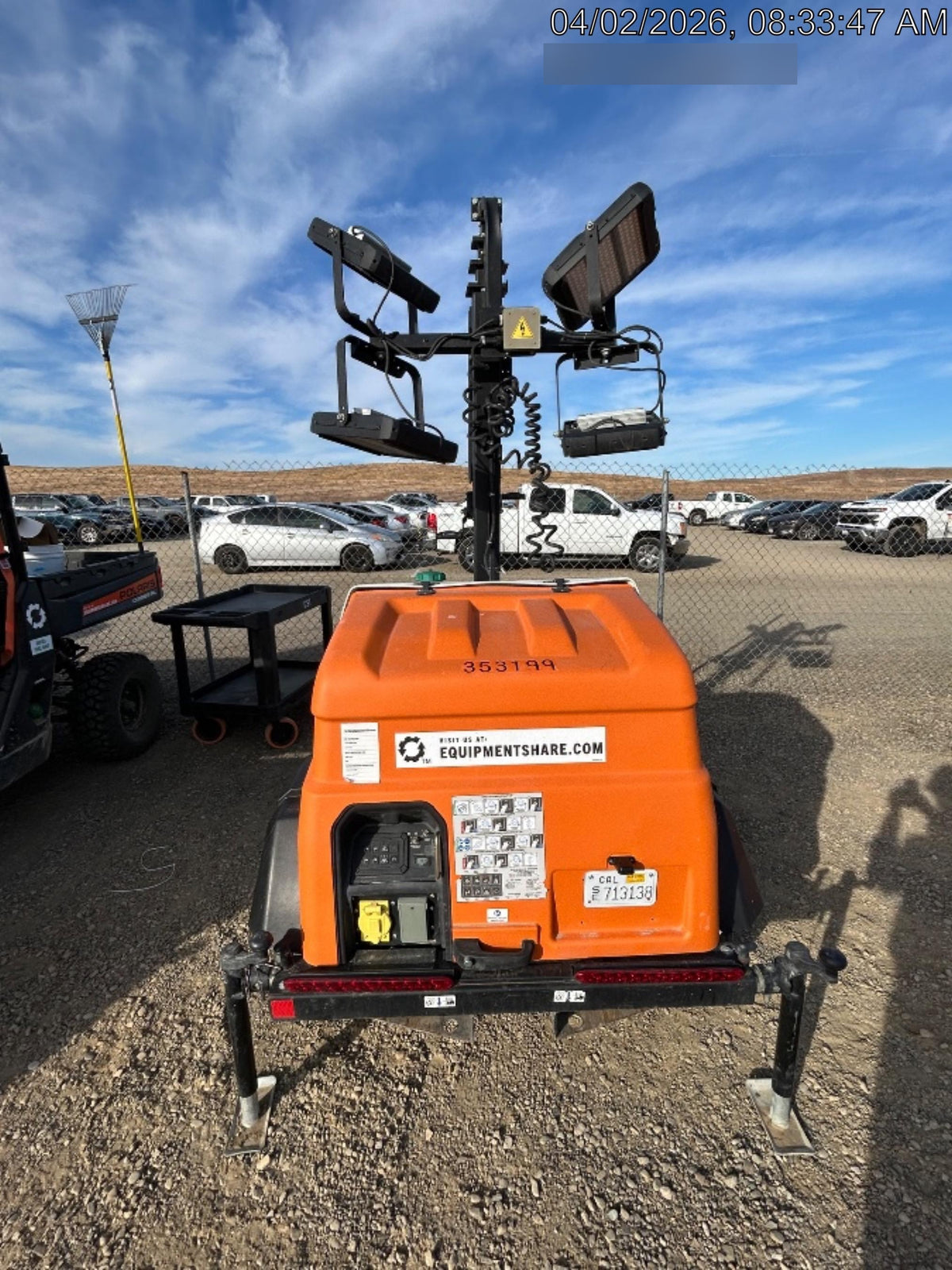 2023 Generac MLT2 Diesel, Flex Switch 120V Input, Powerzone Controller, (4) 320W LED Lights, 4kW Generator, 39.9 Gal Fuel Tank, 2" Ball, T3