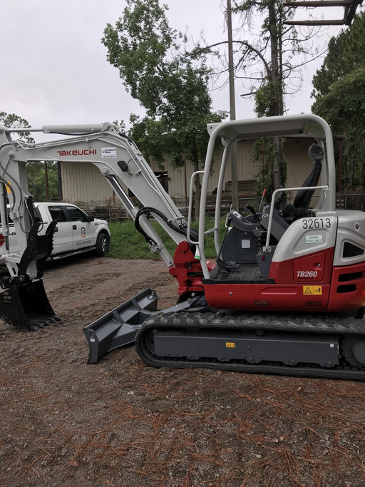 2019 Takeuchi TB260 Canopy, Standard Blade, Auxiliary hydraulics Manual QC, Hydraulic thumb, 12" ,18", 24" Bucket