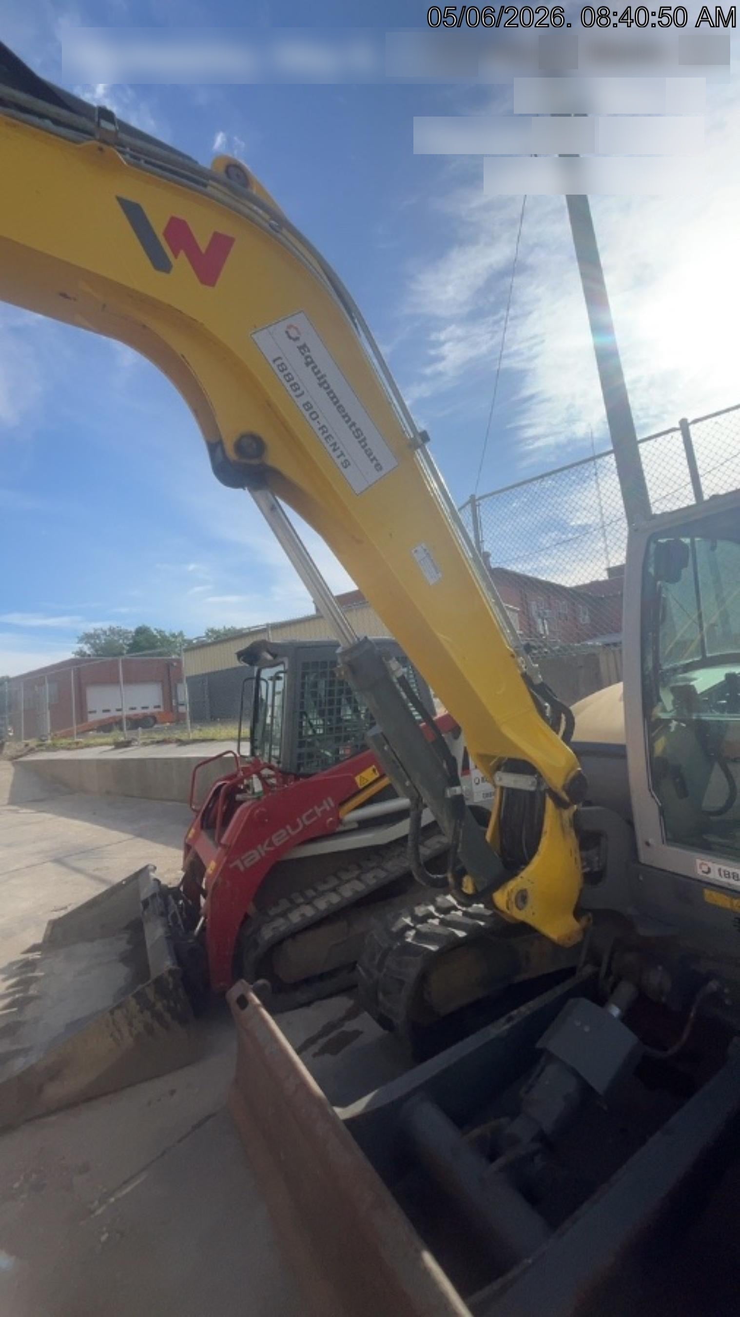 Wacker Neuson ET90 Cab, Long Dipperstick, Track, Bucket