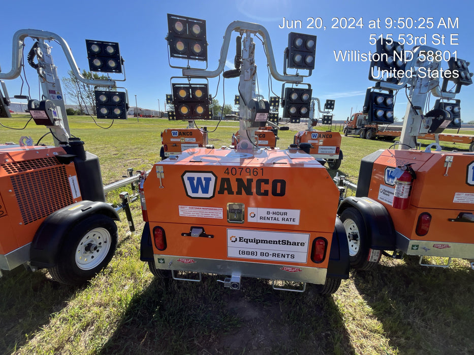 2024 Wanco WLTT-4MM4K Diesel, Deep Sea Controller, Shore Power Plug, Auto Start, (4) 350W LED Floodlights, 4kW Generator, 60 Gal Fuel Tank, 2" Ball, T3