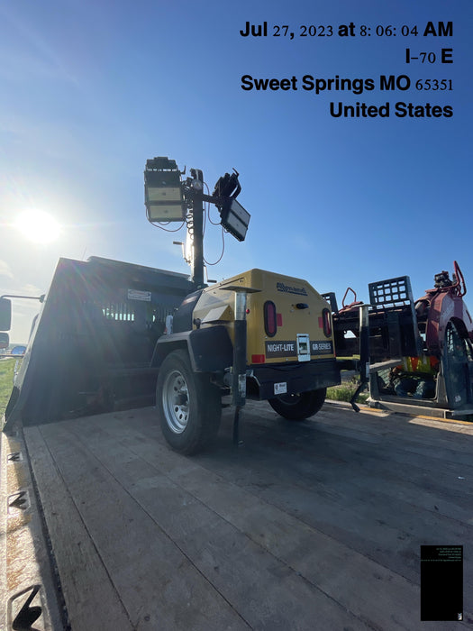 2020 Allmand NLV3GR (4) LED Light Fixture 350W, 23' Vertical Mast, 3kW Prime, Towable, Deep Sea L401, Leveling Jacks, Yanmar T4F 5.8hp