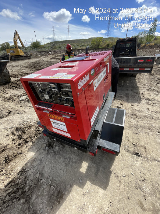 2022 Shindaiwa DGW400MDL Kubota D902 Engine, 23 HP, Dual Op Welder, Wire, Arc, Droop Stick, Tig, and CC Stick Functionality, Simulphase, 3 Phase and 1 Phase Gen Output, Single Axle NB Trlr, Slr Trckl Chrg 12V 12W, Fire Ext