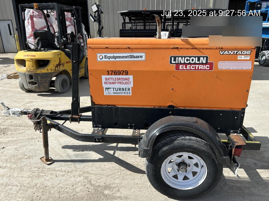 2021 Lincoln Electric Vantage 322 Vantage 322 Ready Pak 3 w/ Decals, ORANGE (includes trailer, cable rack, fender light kit) NO Telematics