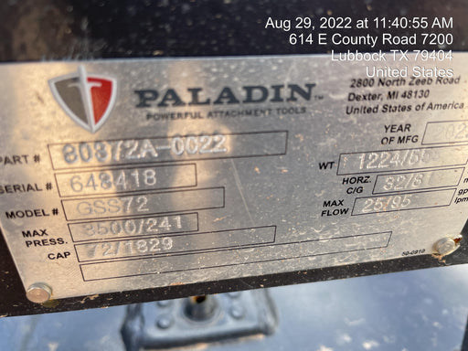 2022 PALADIN 30372A-0022