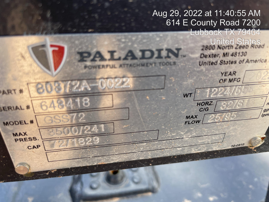 2022 PALADIN 30372A-0022