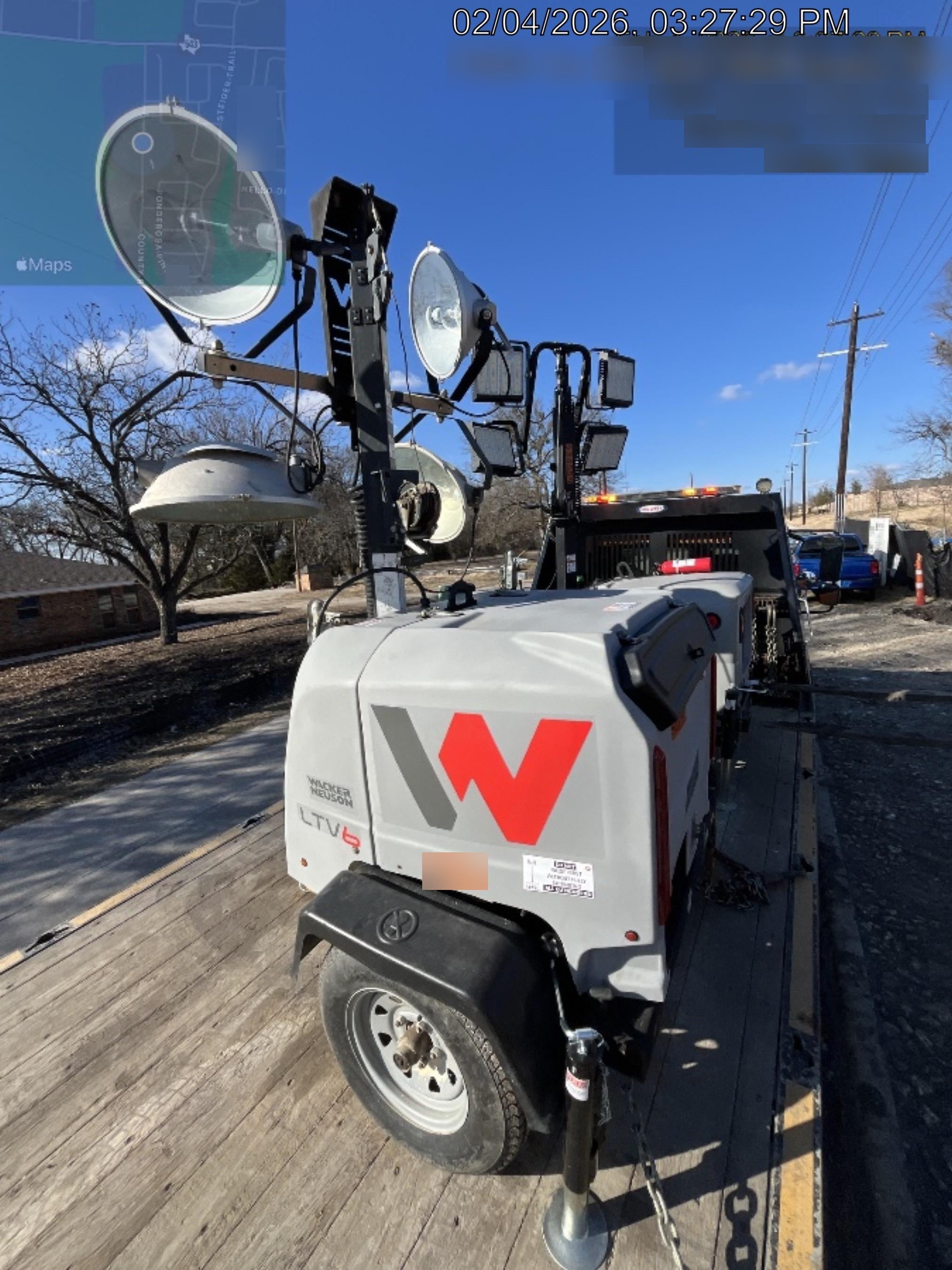 2019 Wacker Neuson LTV6L-MH Mobile Light Tower w/Fuel Level Sensor Installed