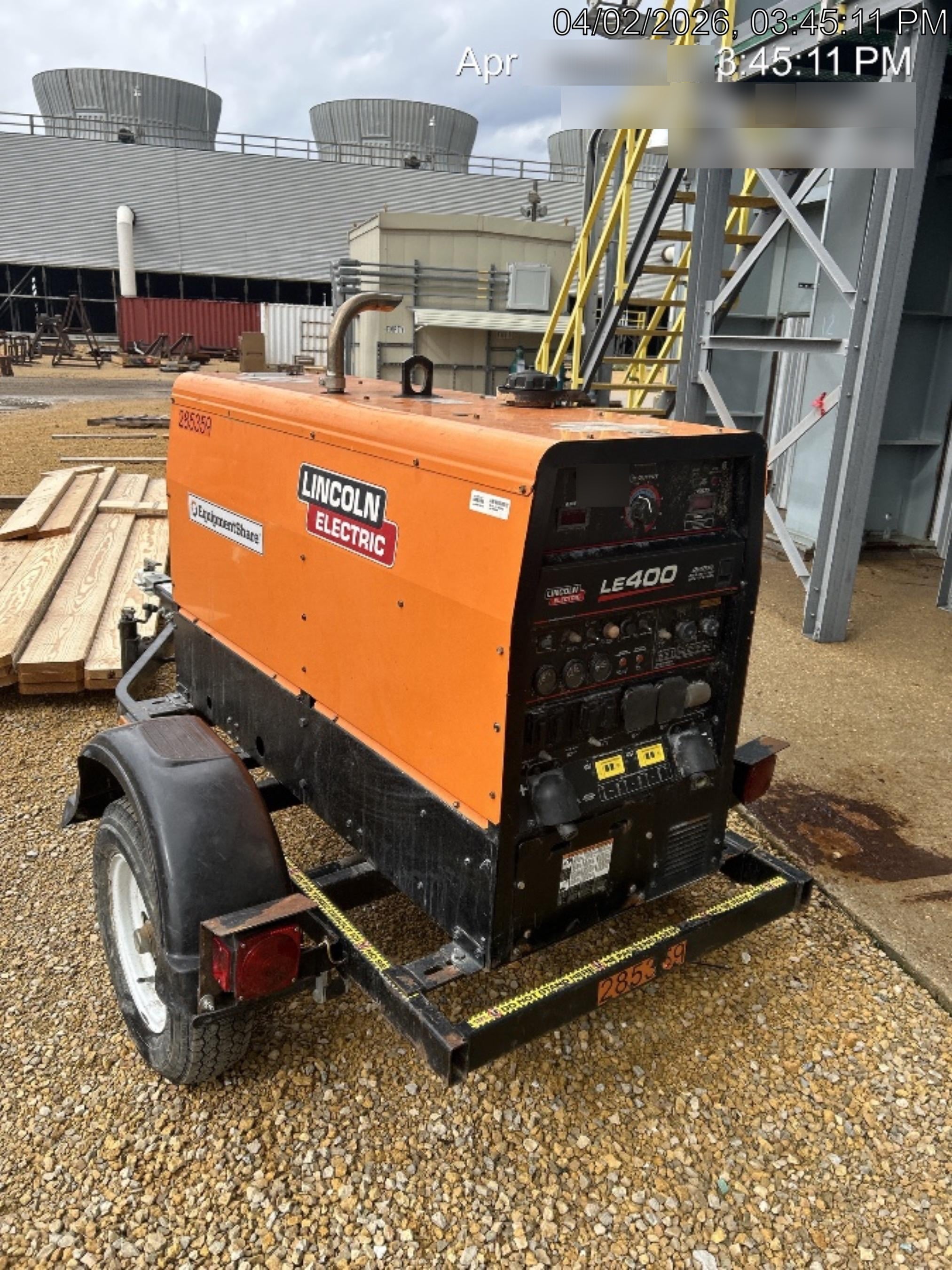 2022 Lincoln Electric LE400 Kubota V1505, Trlr, Cable Rack, Light Kit, ES Decals, T3