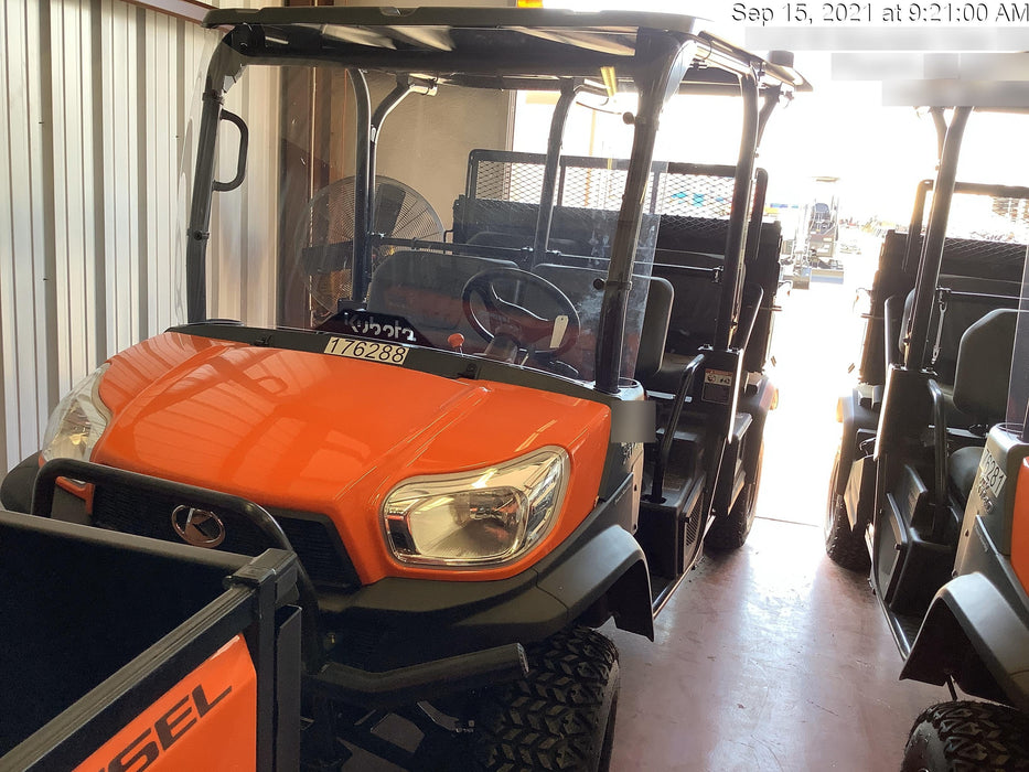 2021 Kubota RTV-X1140W-H Plastic Canopy, Windshield Acrylic Clear, LED Strobe Light, Wire Harness Kit, Back up Alarm