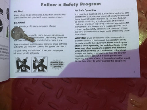 2020 Skyjack SJIII-3219 Solid NM Tires, Half height spring hinged entry gate, Dual Beacons, 800W Inverter