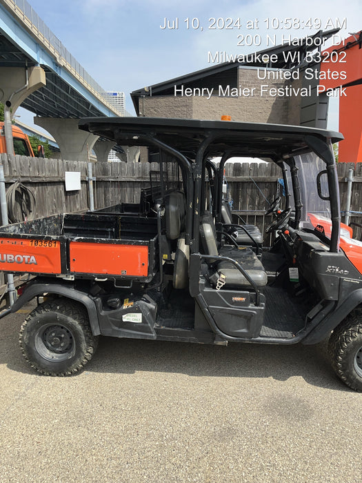2020 Kubota RTV-X1140W-H 4WD utility cart -LED strobe -Windshield tempered glass -Plastic canopy -Wire harness kit -Backup alarm