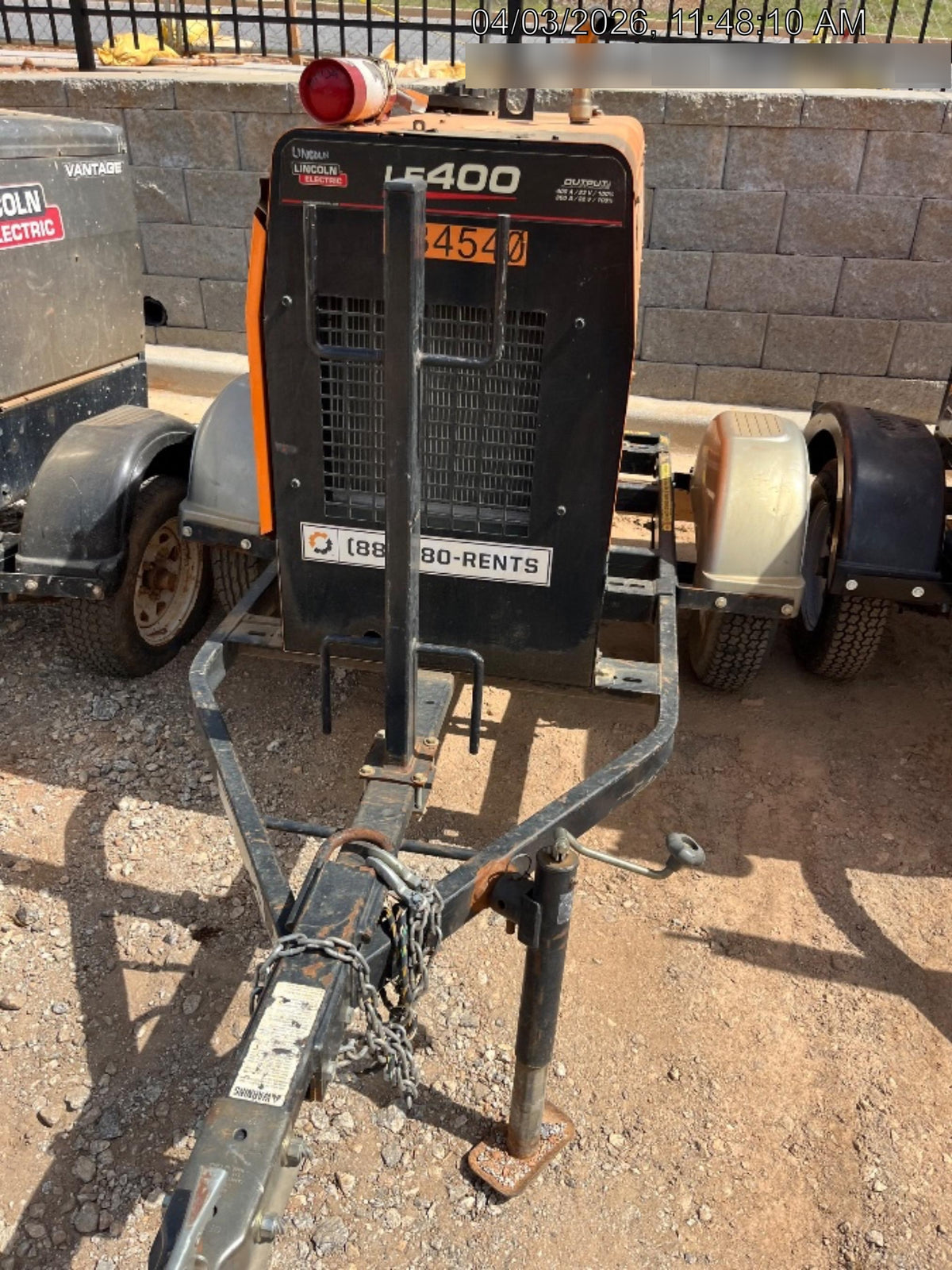 2022 Lincoln Electric LE400 Kubota V1505, Trlr, Cable Rack, Light Kit, ES Decals, T3