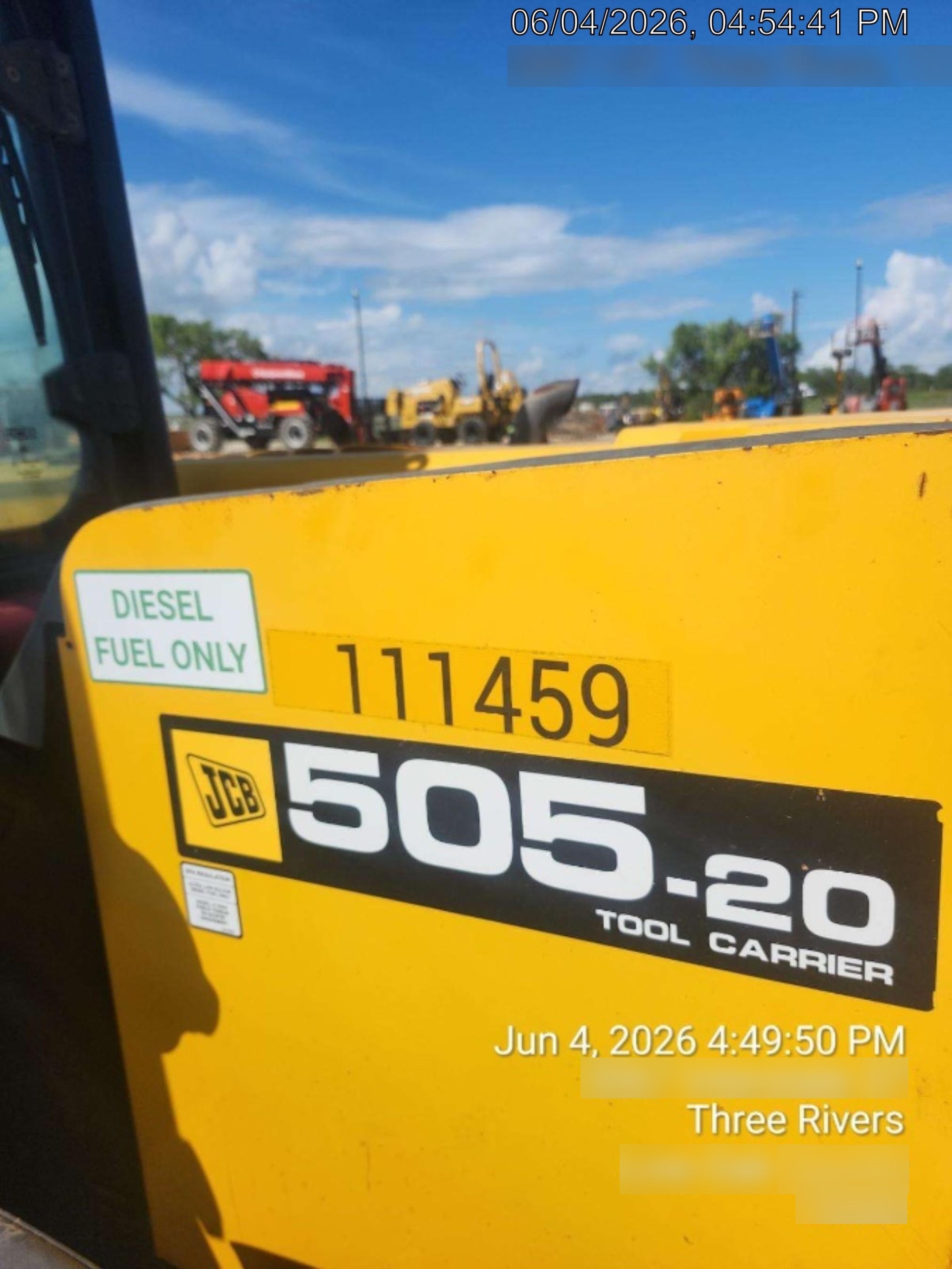 2020 JCB 505-20TC Canopy, Solid Tires, Work Lights, Beacon, Aux Hydraulics, Back up Alarm, ES Decals