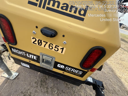 2022 Allmand NLV3GR (4) LED Light Fixture 350W, 23' Vertical Mast, 3kW Prime, Towable, Deep Sea L401, Leveling Jacks, Yanmar T4F 5.8hp