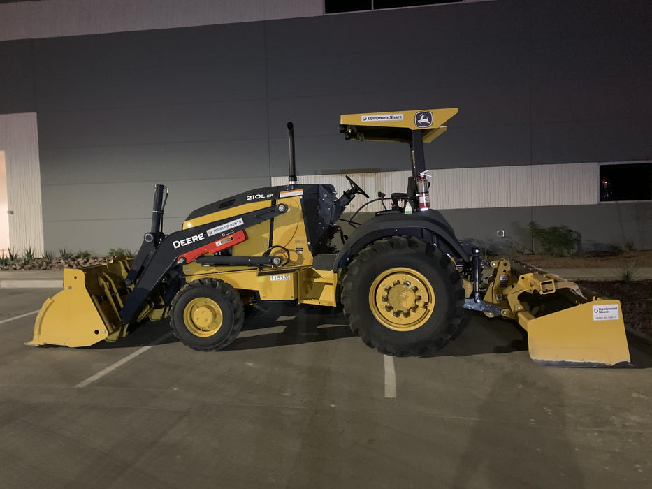 2020 John Deere 210LEP Canopy, 4WD, Second rear hydraulic cylinder, Light Package, Wheel weights