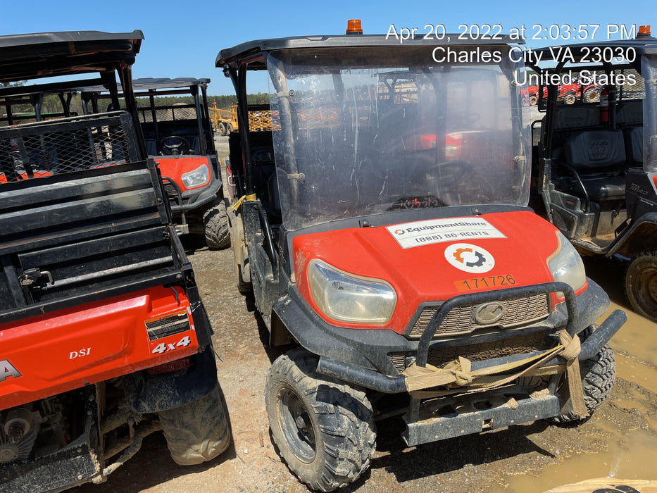 2021 Kubota RTV-X1140W-H Plastic Canopy, Windshield Acrylic Clear, LED Strobe Light, Wire Harness Kit, Back up Alarm