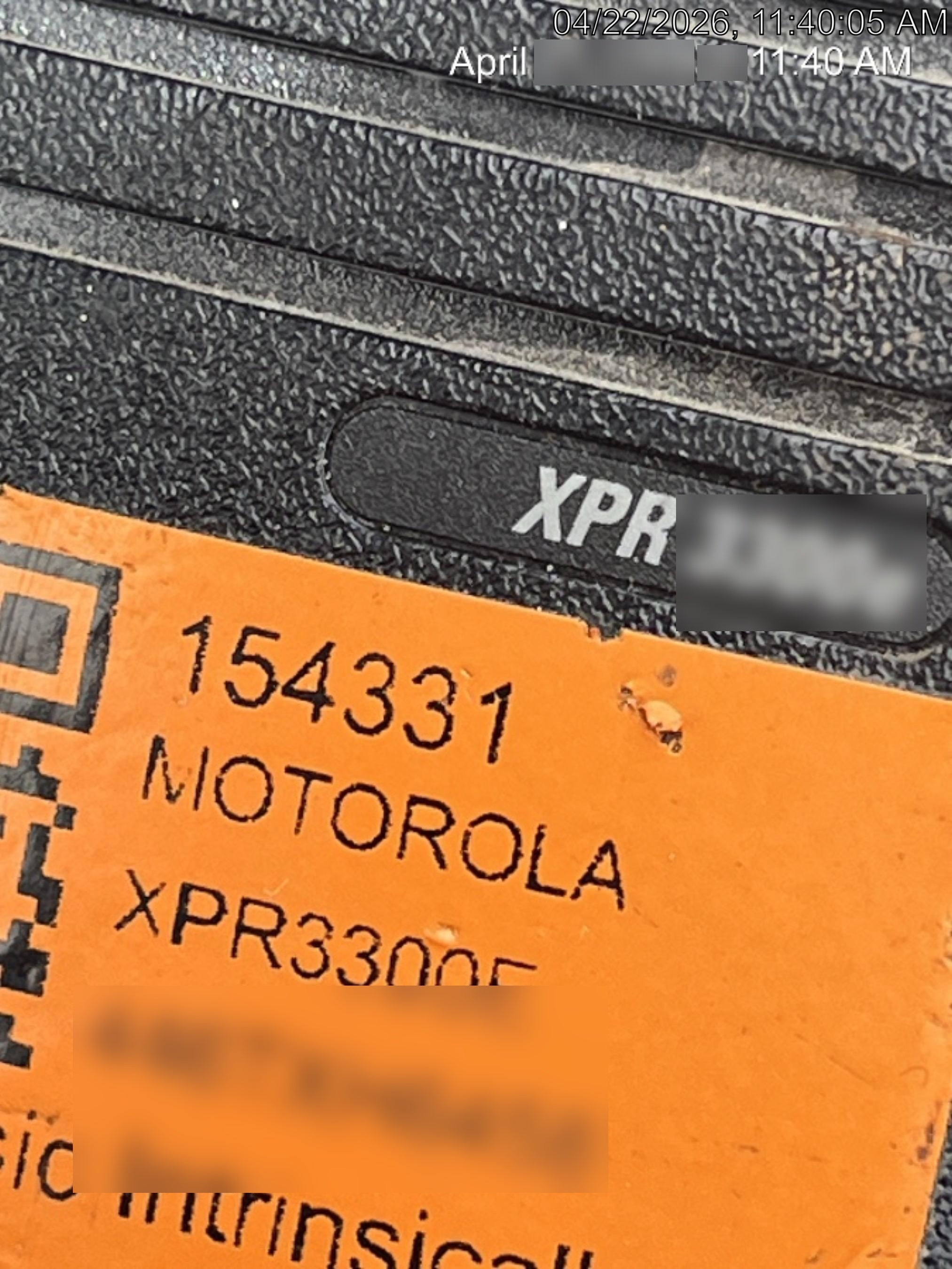 2021 MOTOROLA XPR3300E