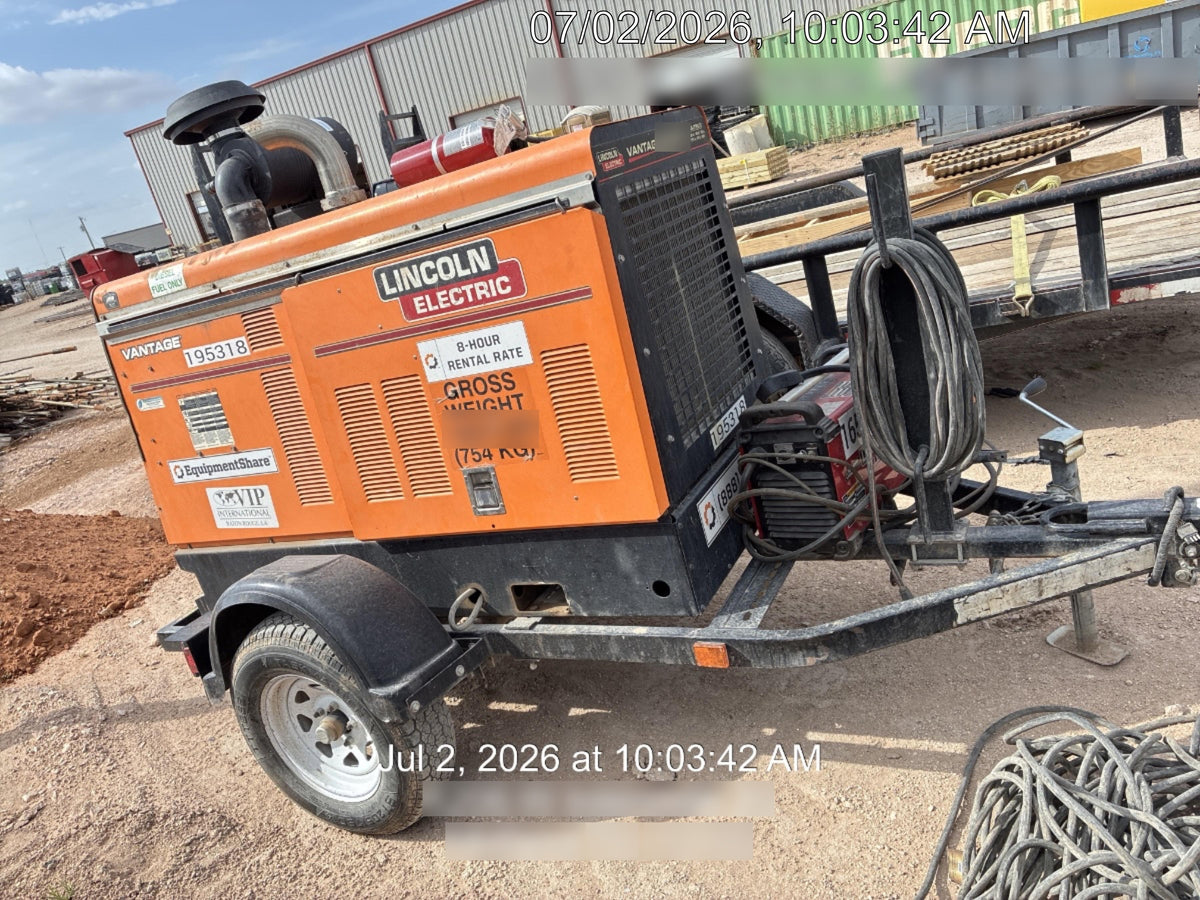 2021 Lincoln Electric Vantage 549X Ready Pak 3, ORANGE (includes trailer, cable rack, fender light kit)