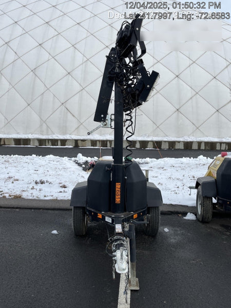 Allmand NLV3GR (4) LED Light Fixture 350W, 23' Vertical Mast, 3kW Prime, Towable, Deep Sea L401, Leveling Jacks, Yanmar T4F 5.8hp