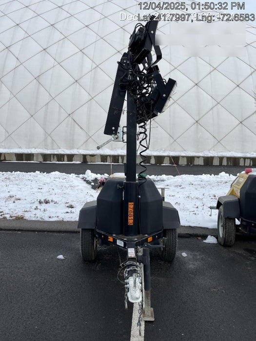 Allmand NLV3GR (4) LED Light Fixture 350W, 23' Vertical Mast, 3kW Prime, Towable, Deep Sea L401, Leveling Jacks, Yanmar T4F 5.8hp