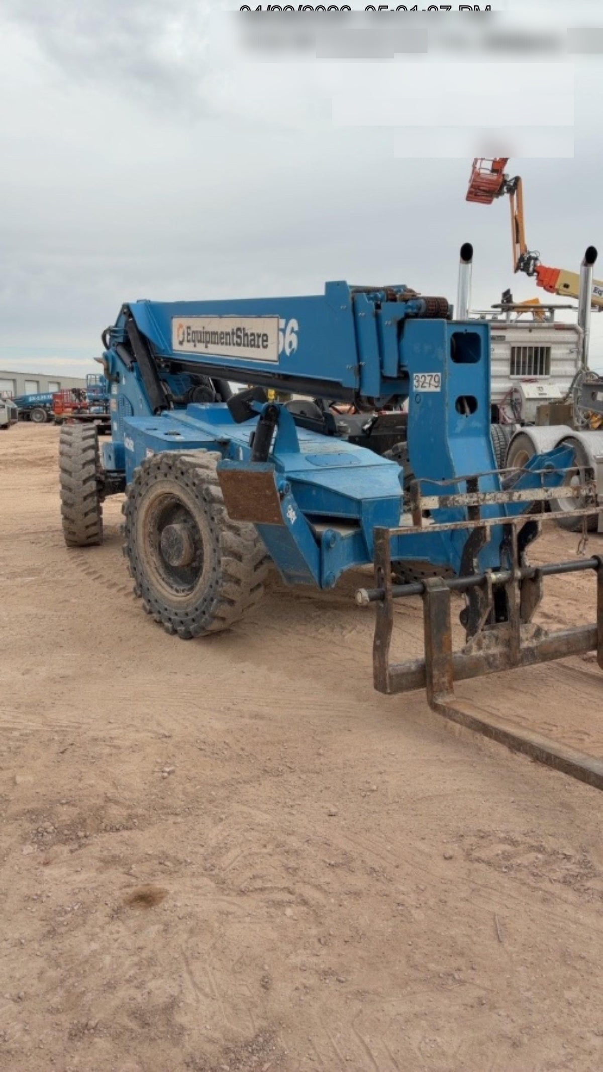 2017 Genie GTH-1056 Solid Tires, 60" carriage, Light Kit, Open ROPS