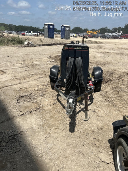 2019 Lincoln Electric Vantage 322 Welder Ready-Pak 3, Two wheel trailer, Fender and Light kit, Cable Rack