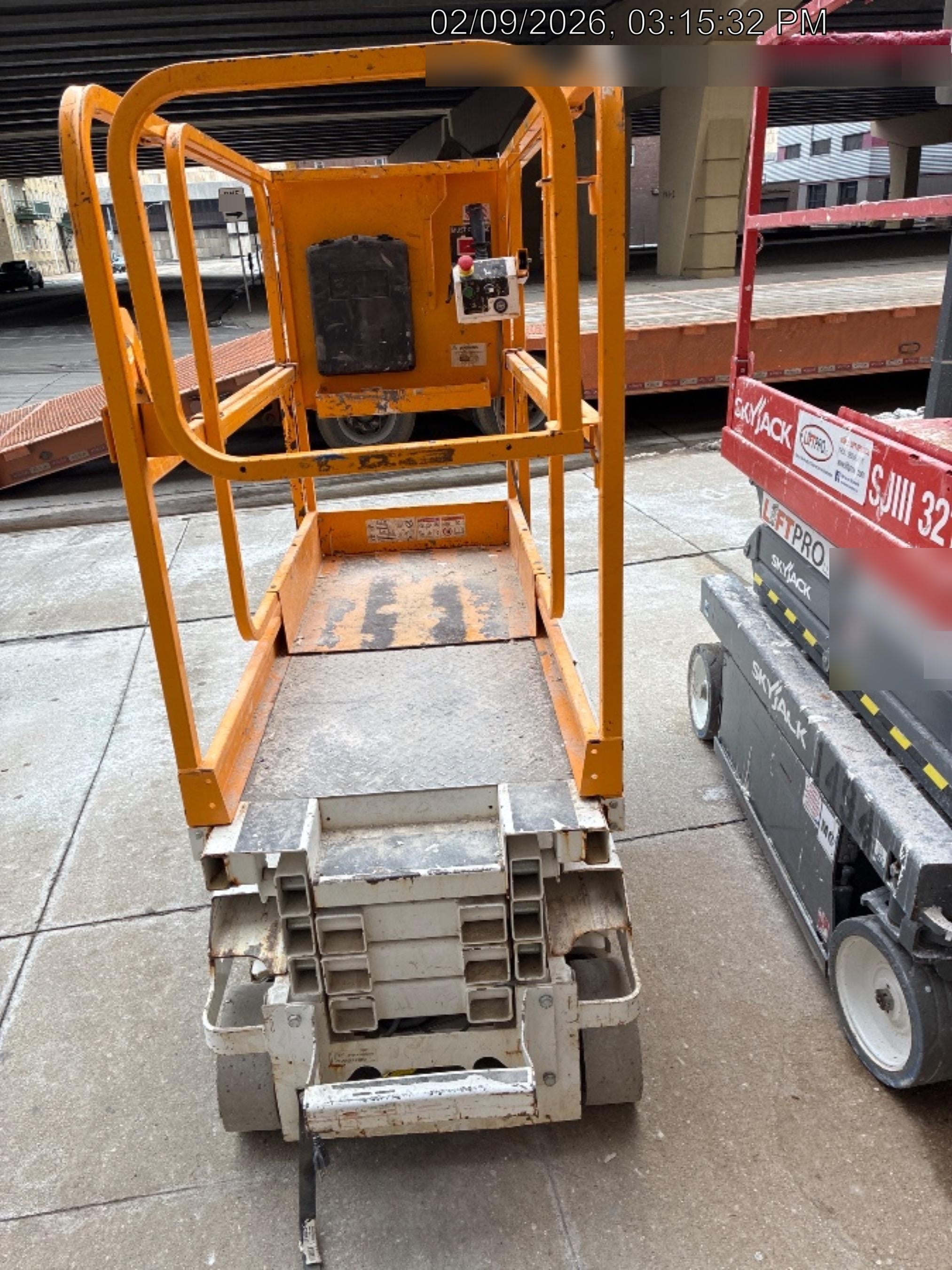 Custom Equipment HB-1430 <ul>
 <li>Hy-Brid Scissor Lift</li>
  <li>Platform capacity up to 670 lbs.</li>
  <li>Working height up to 20 ft</li>
  <li>Weighs under 1,700 lbs.</li>
  <li>Non-marking wheels </li>
</ul>