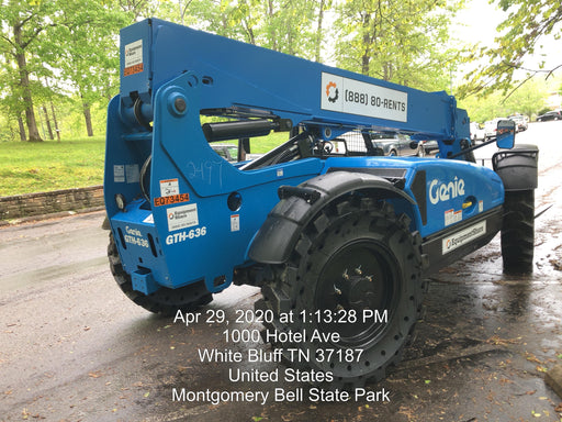 2020 Genie GTH-636 Canopy, Solid Tires, Work Lights, Beacon, Aux Hydraulics, Back up Alarm