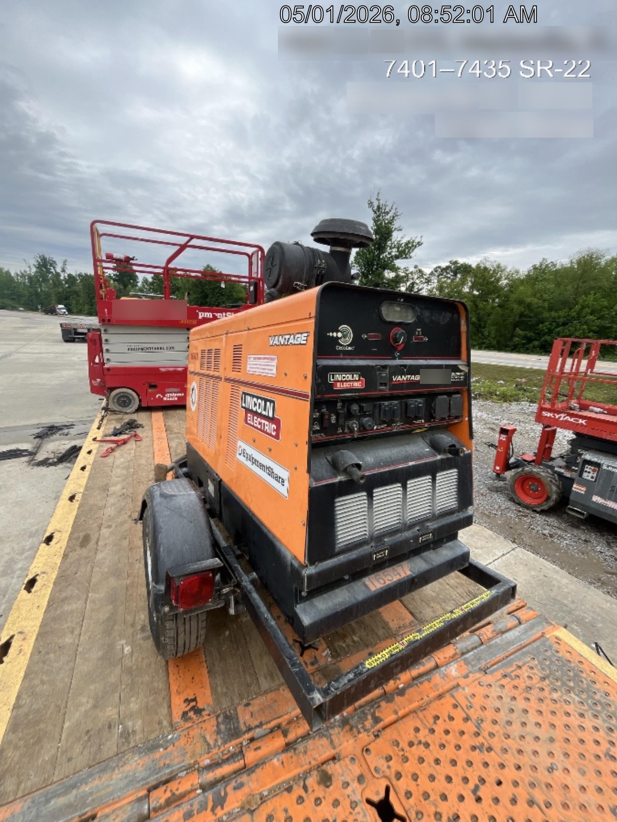 2021 Lincoln Electric Vantage 549X Ready Pak 3, ORANGE (includes trailer, cable rack, fender light kit)